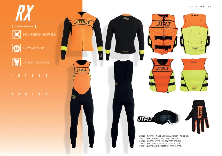 Jet Pilot Matrix Race RX jetski westsuit full set-2020-black-orange.png